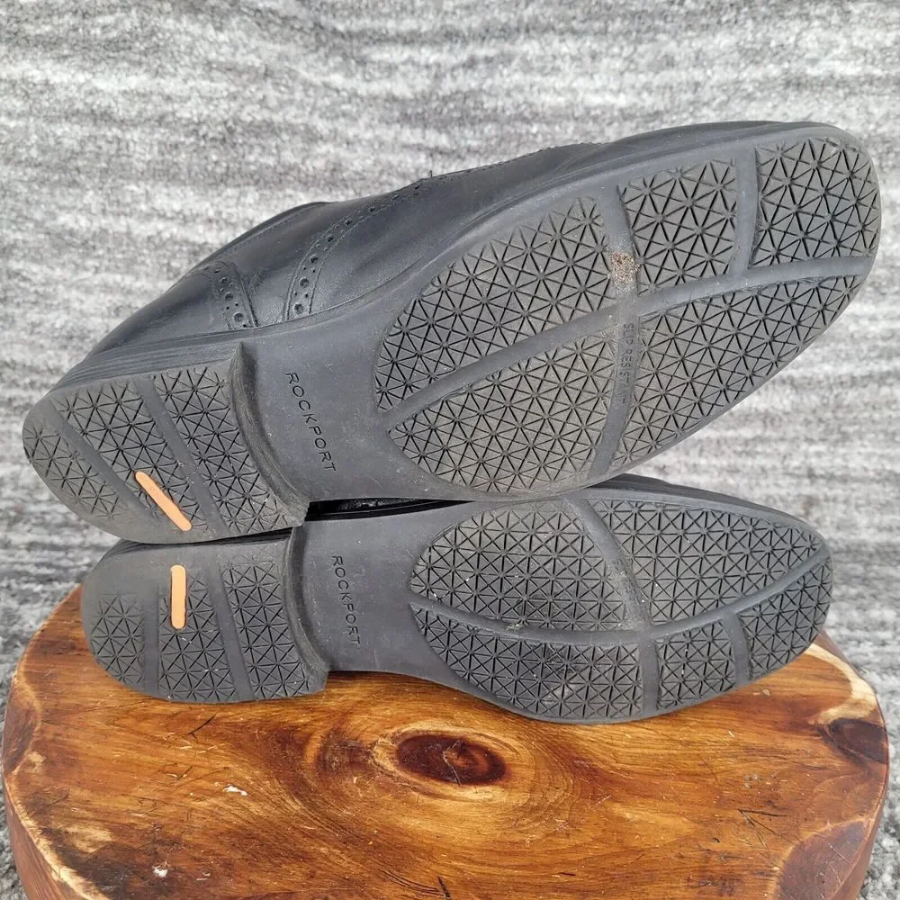 Rockport Hydro Shield‎ Essential Shoes Black Lace Up Leather Sz 10.5